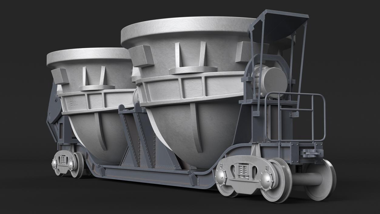 3D Slag Pot Carriers Collection model