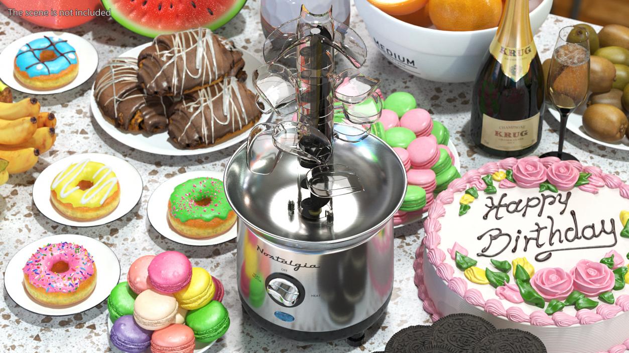 3D Nostalgia CFF1000 Cascading Chocolate Fondue Fountain model