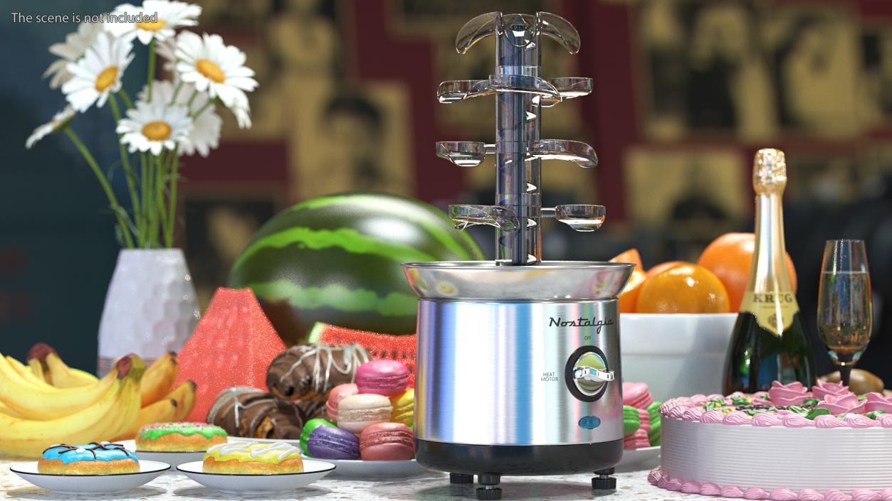 3D Nostalgia CFF1000 Cascading Chocolate Fondue Fountain model