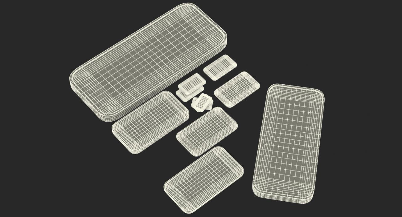 Silver Bars Collection 3D