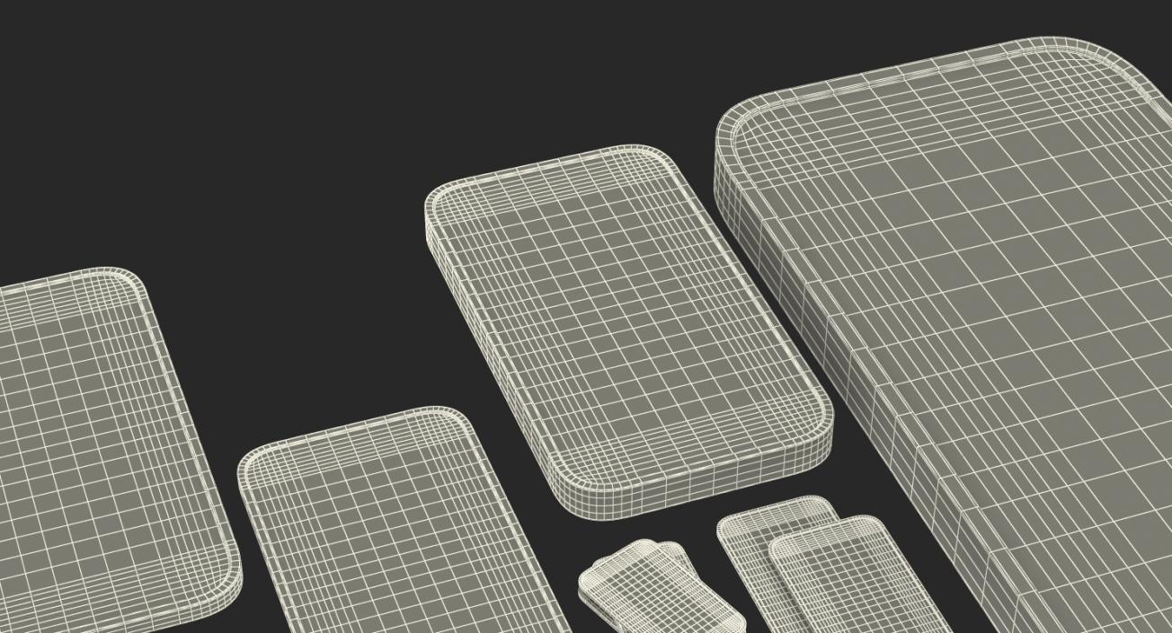 Silver Bars Collection 3D