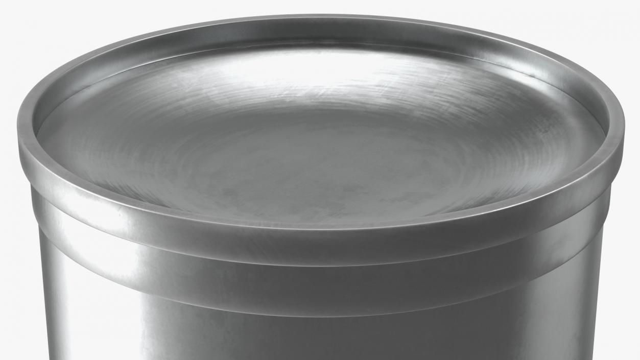 3D Aluminum Milk Bucket Can Full New model