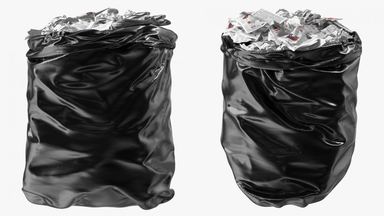 3D Full Trash Bags Collection