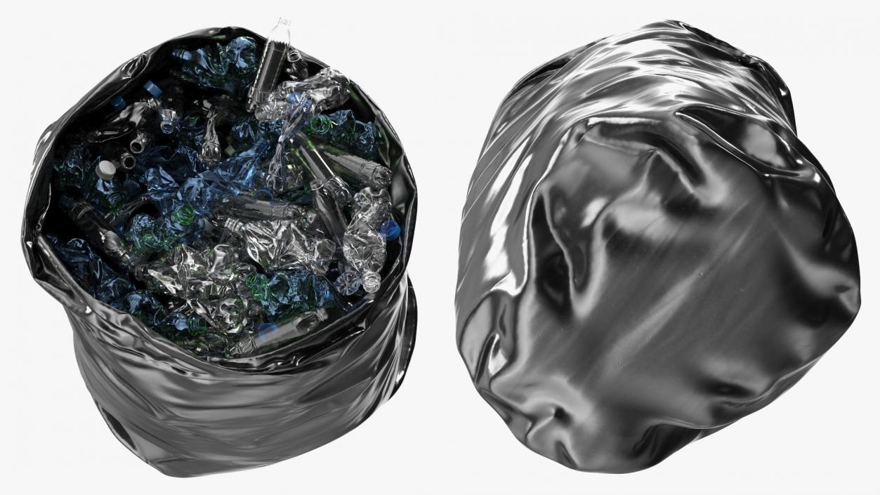 3D Full Trash Bags Collection