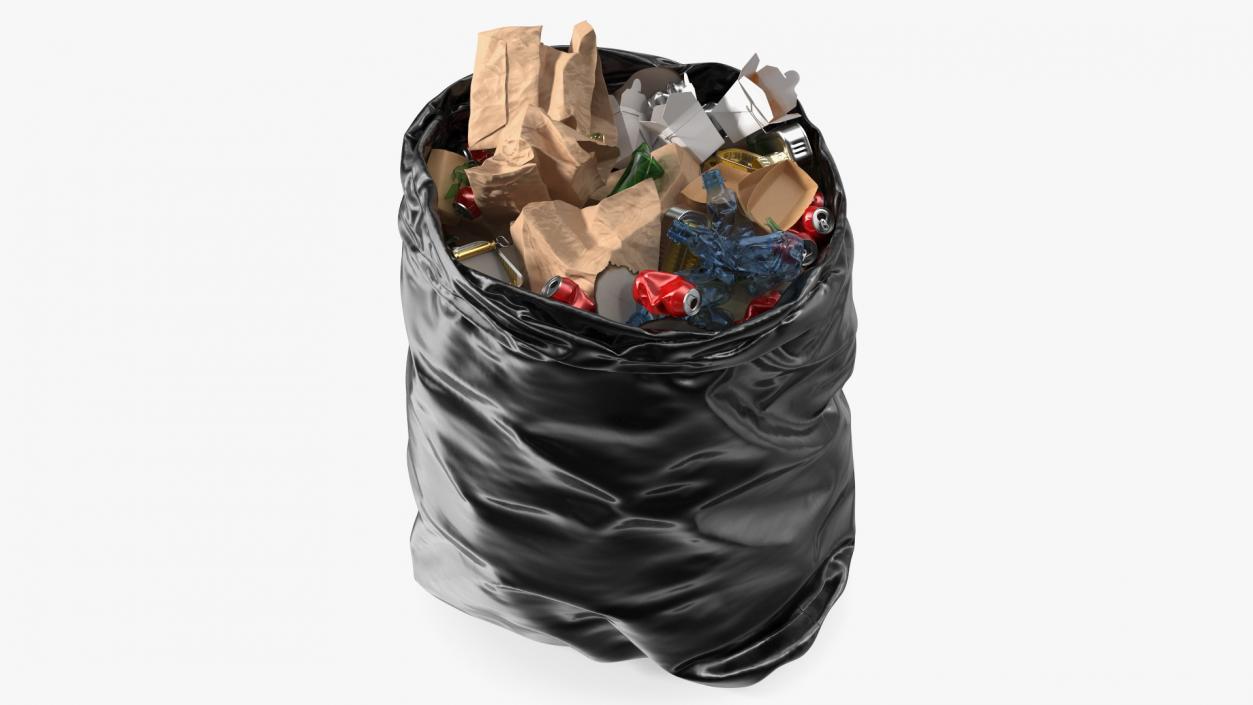 3D Full Trash Bags Collection