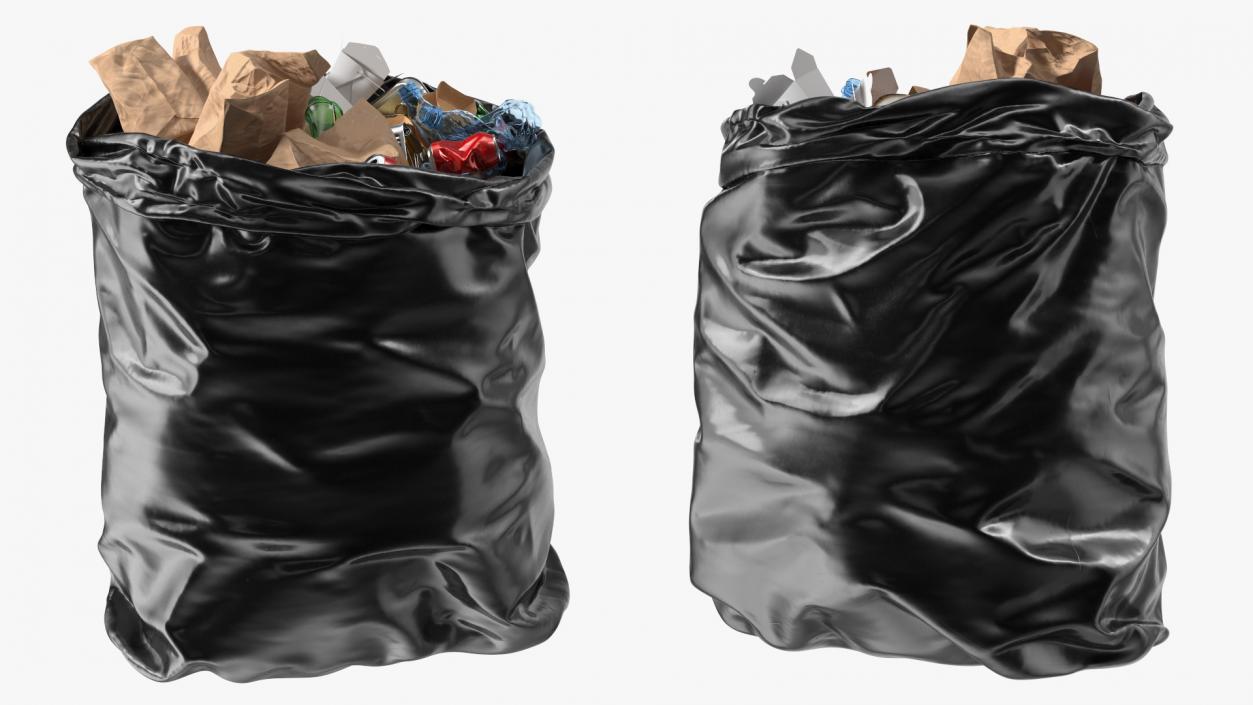 3D Full Trash Bags Collection