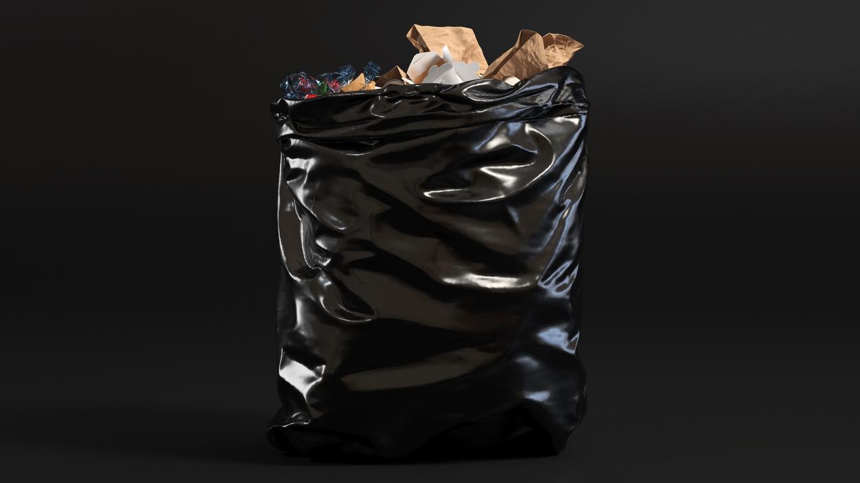 3D Full Trash Bags Collection