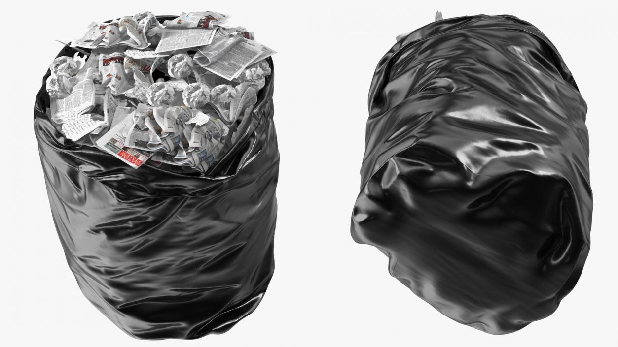 3D Full Trash Bags Collection