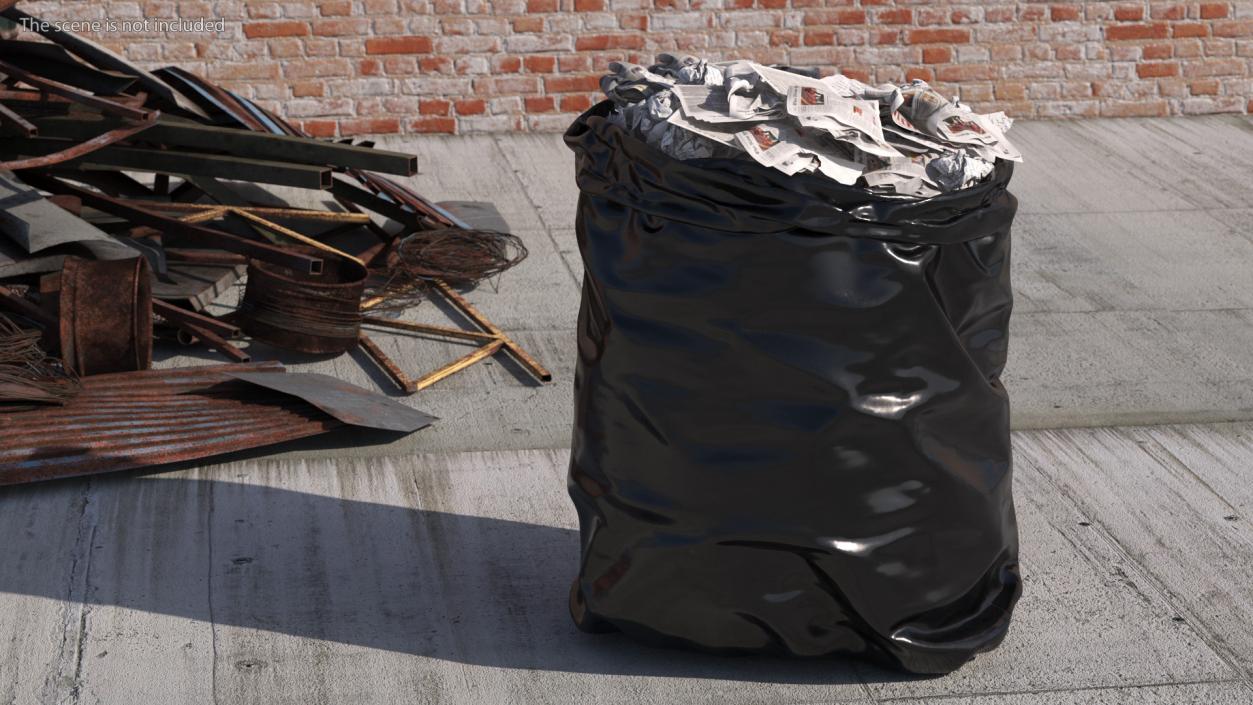 3D Full Trash Bags Collection