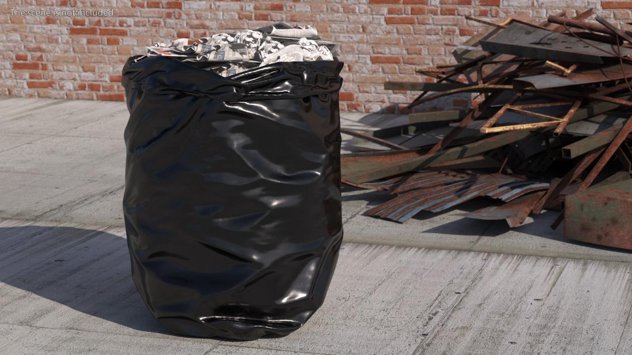 3D Full Trash Bags Collection