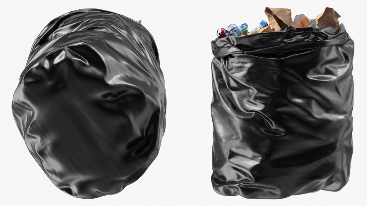 3D Full Trash Bags Collection