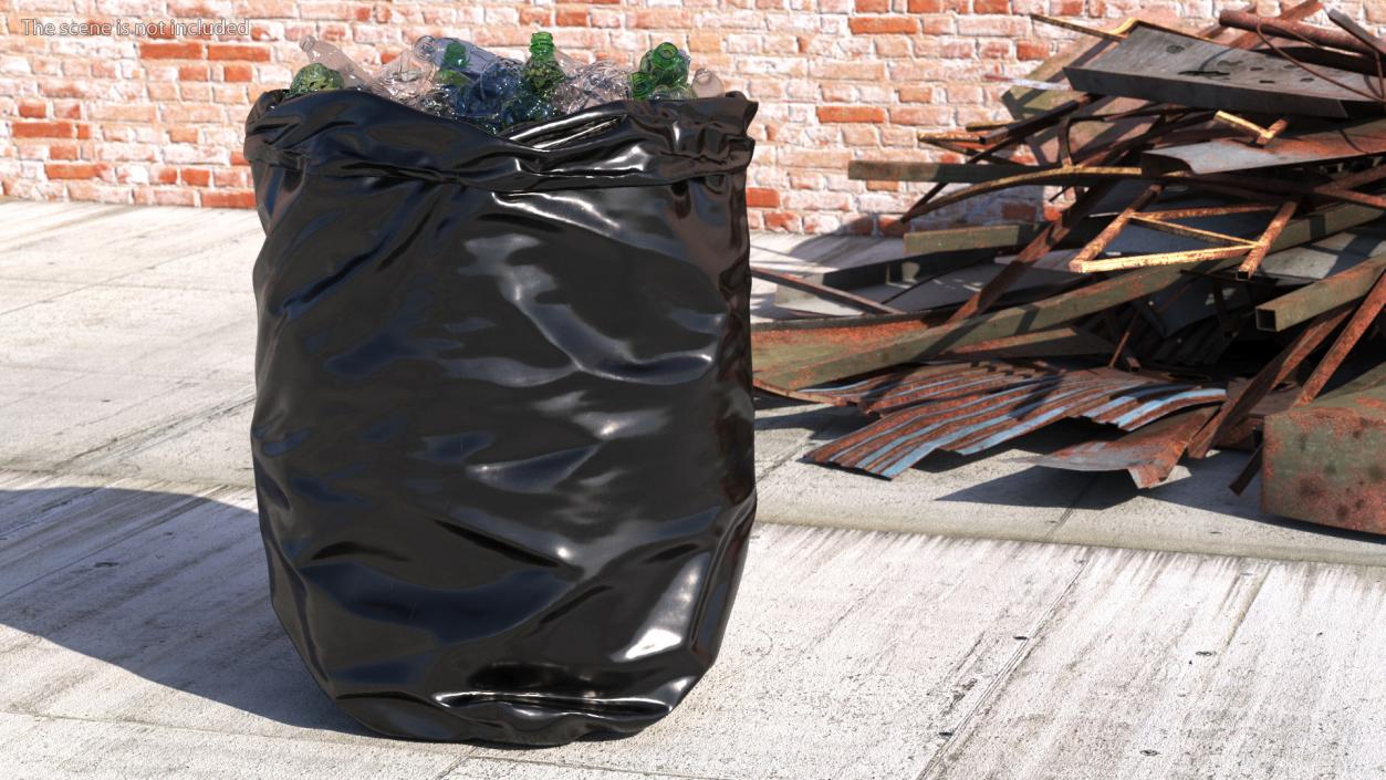 3D Full Trash Bags Collection