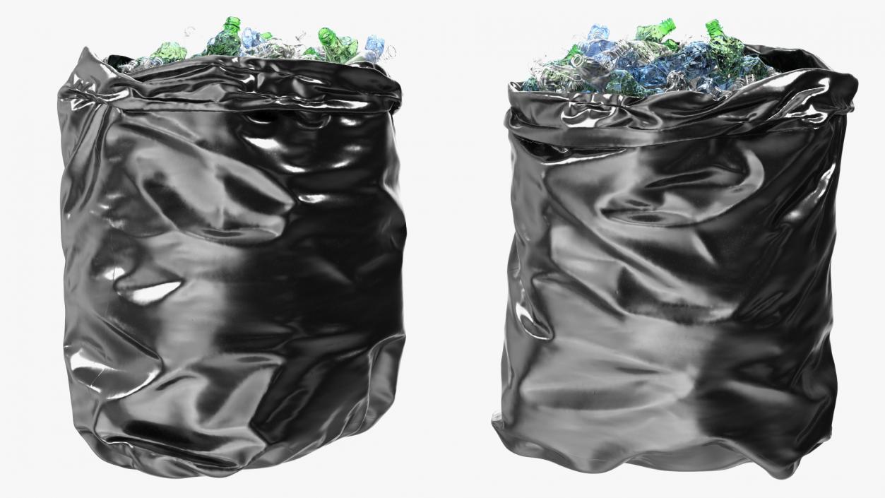 3D Full Trash Bags Collection