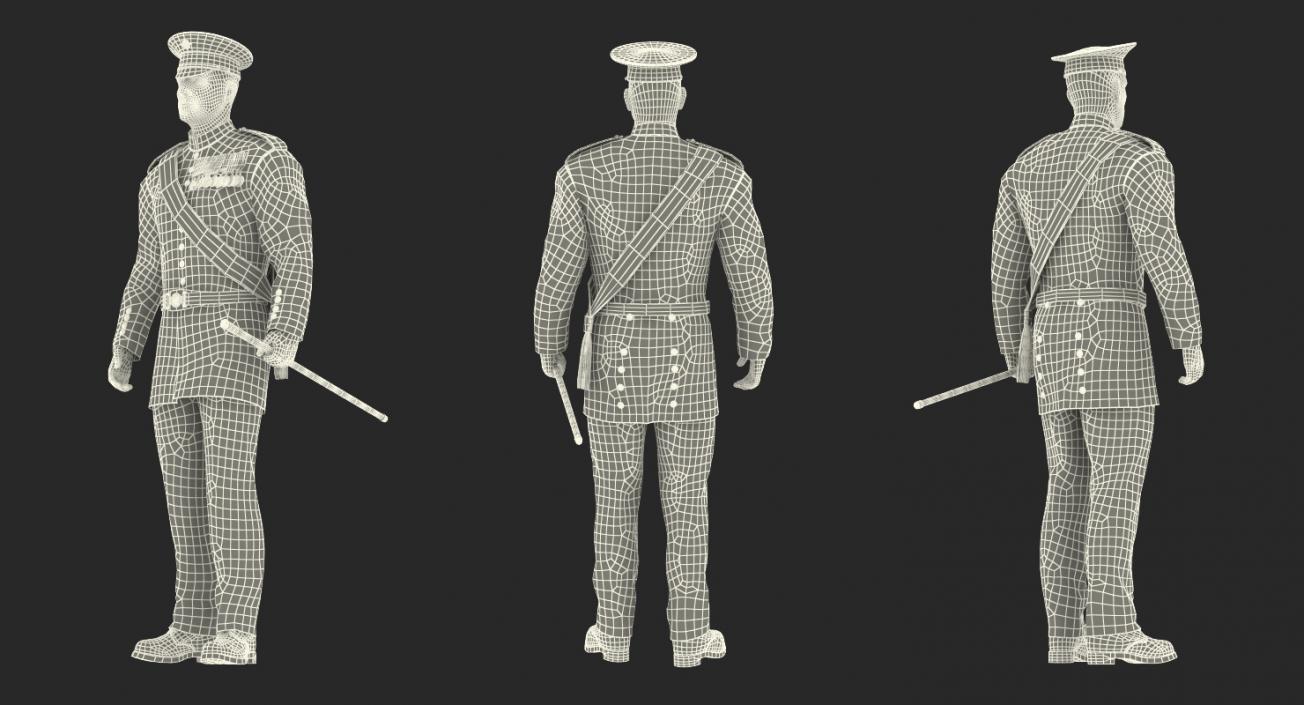 Irish Guard Sergeant Standing 3D model