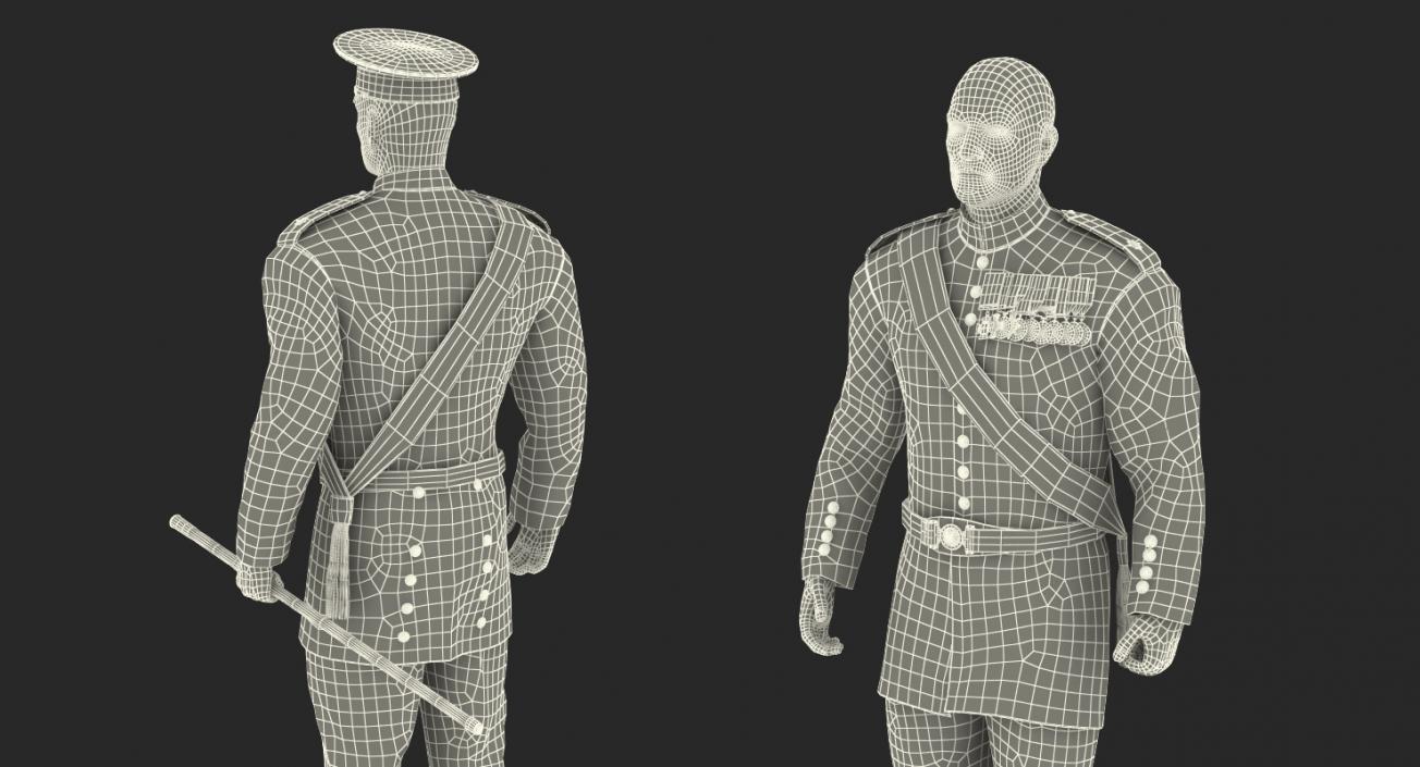 Irish Guard Sergeant Standing 3D model