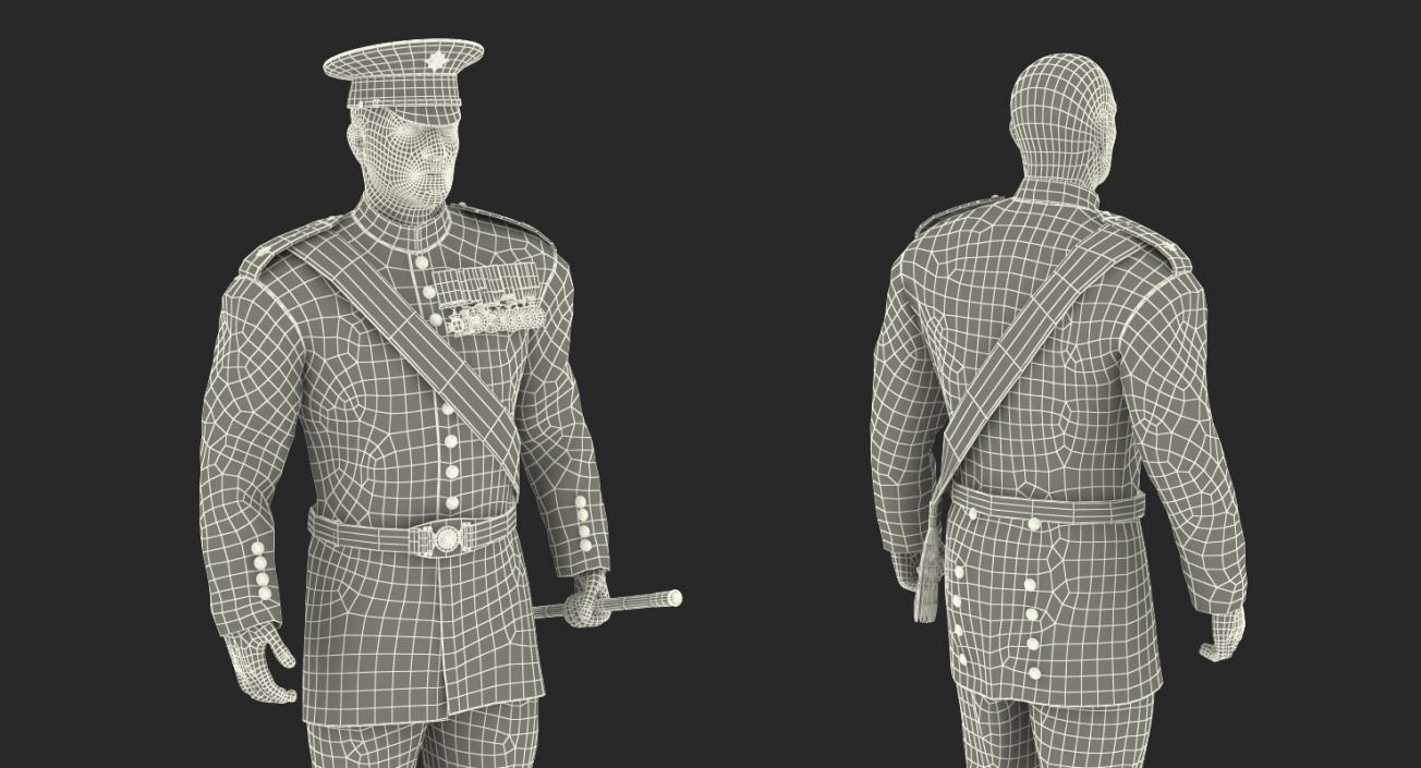 Irish Guard Sergeant Standing 3D model