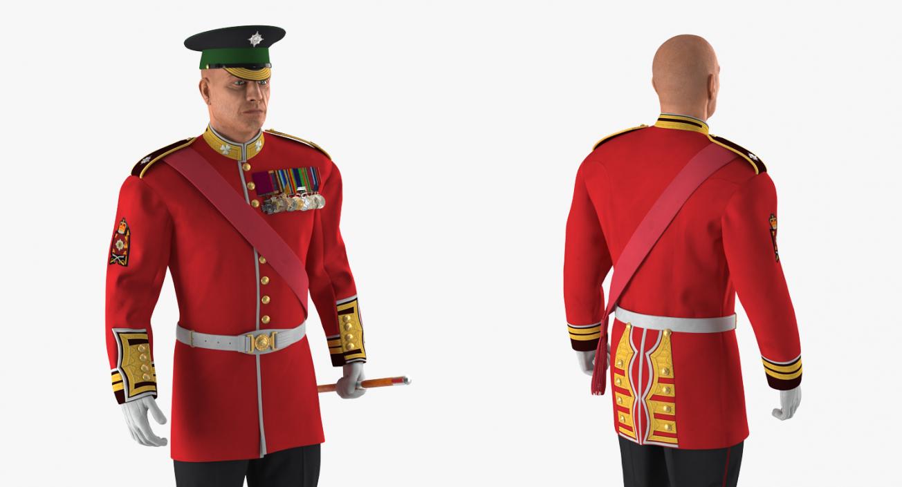 Irish Guard Sergeant Standing 3D model