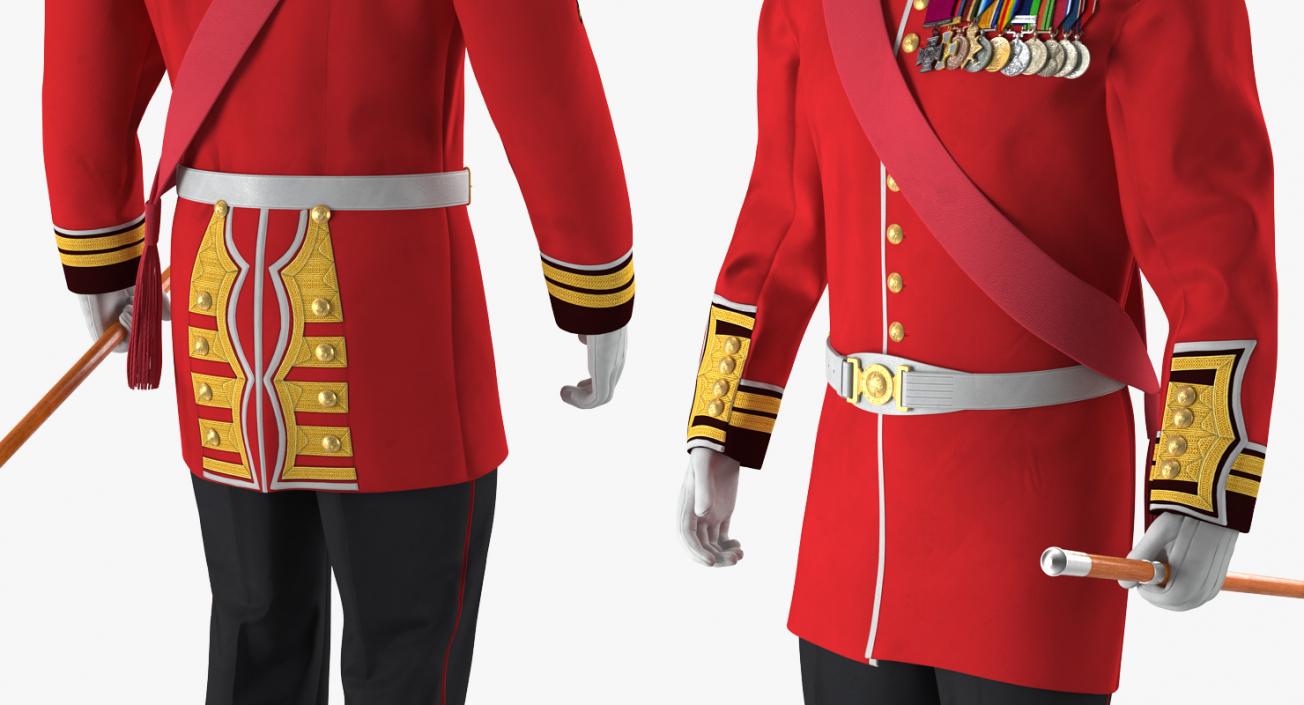 Irish Guard Sergeant Standing 3D model