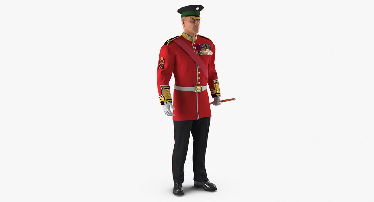 Irish Guard Sergeant Standing 3D model