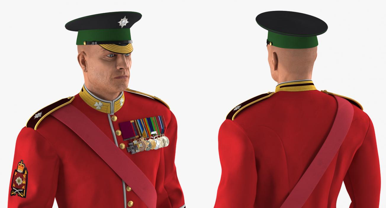 Irish Guard Sergeant Standing 3D model