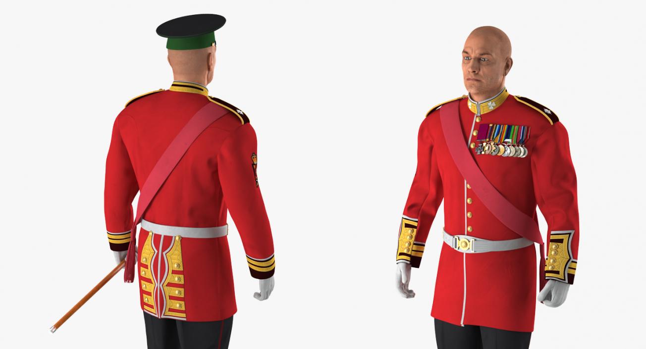 Irish Guard Sergeant Standing 3D model