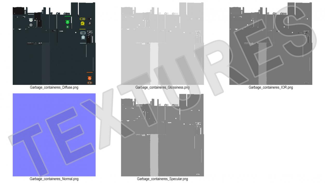 3D Garbage Containers model