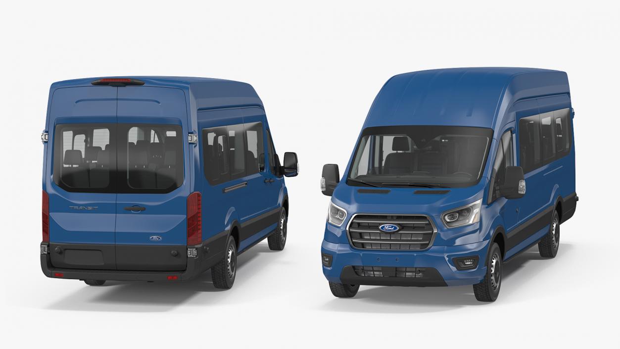 3D Ford Transit Van 2020 Rigged model