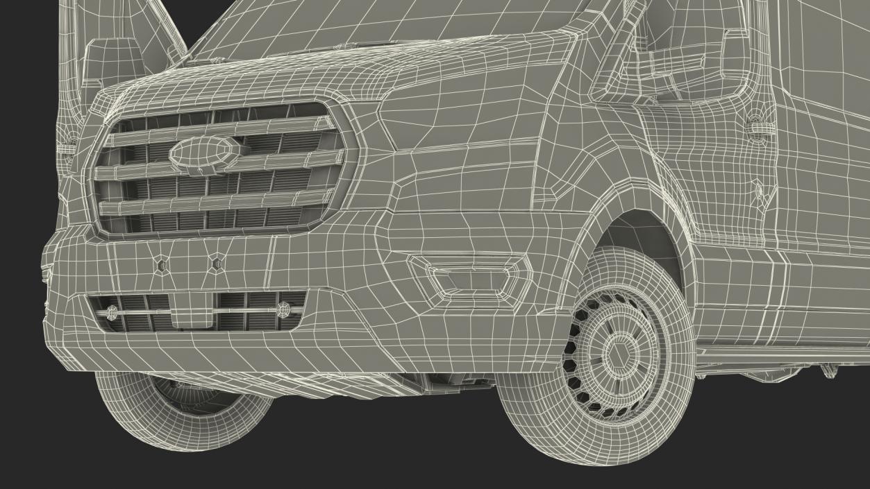 3D Ford Transit Van 2020 Rigged model