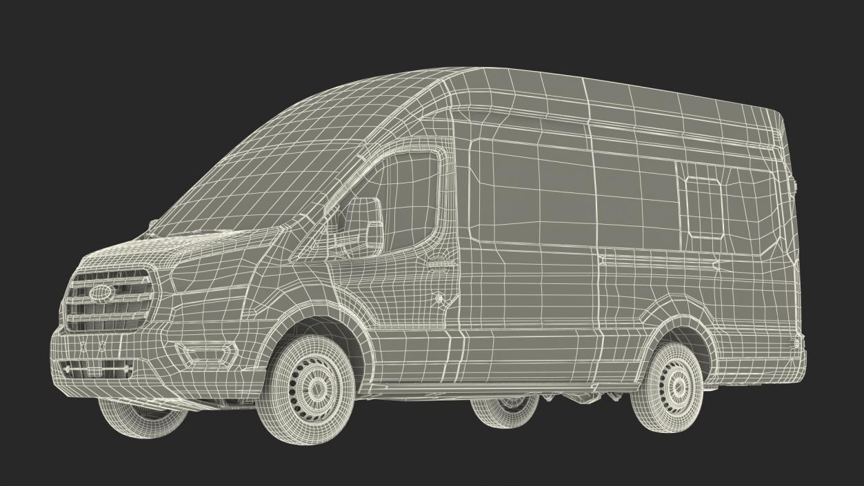 3D Ford Transit Van 2020 Rigged model