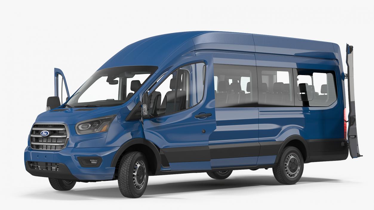 3D Ford Transit Van 2020 Rigged model