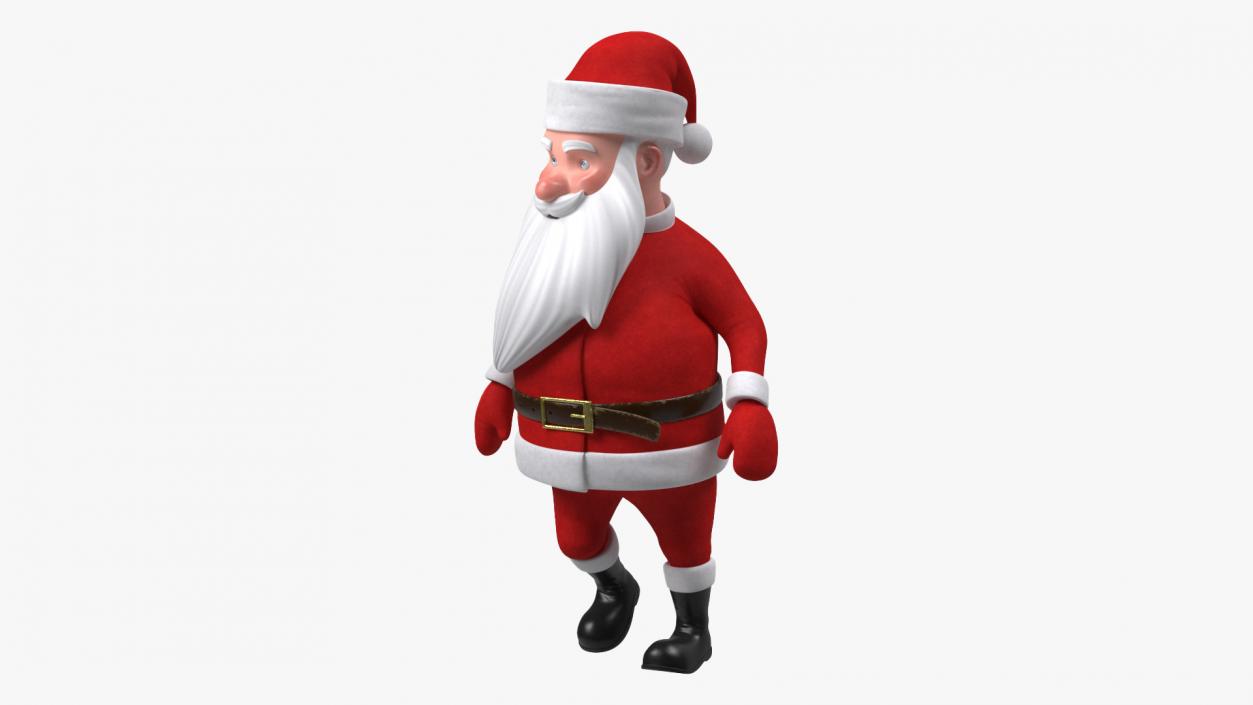 3D model Santa Claus Cartoon Rigged for Maya