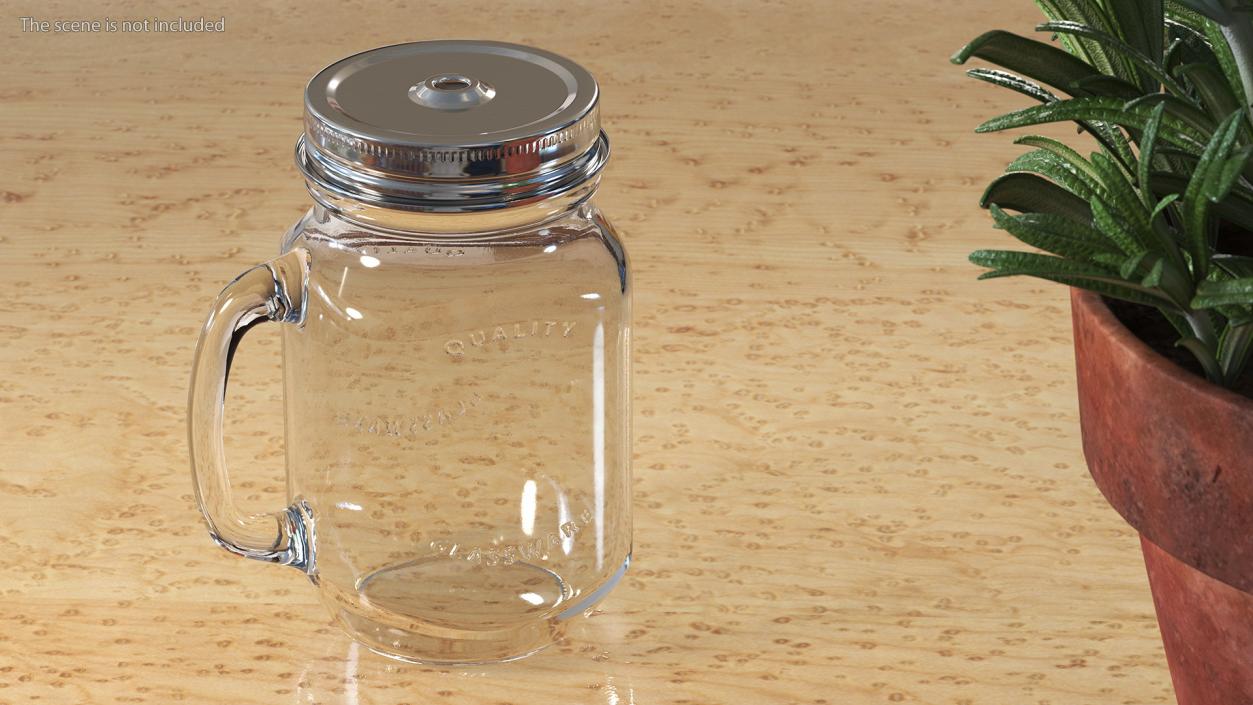 3D model Glass Sipper Drinking Jar