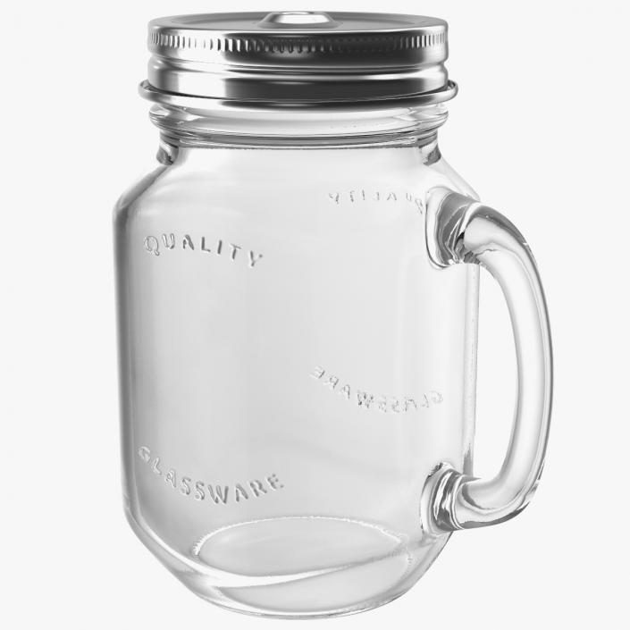 3D model Glass Sipper Drinking Jar