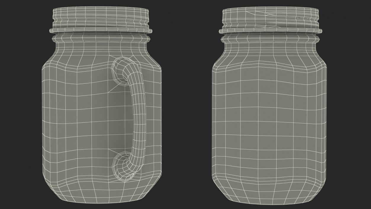 3D model Glass Sipper Drinking Jar