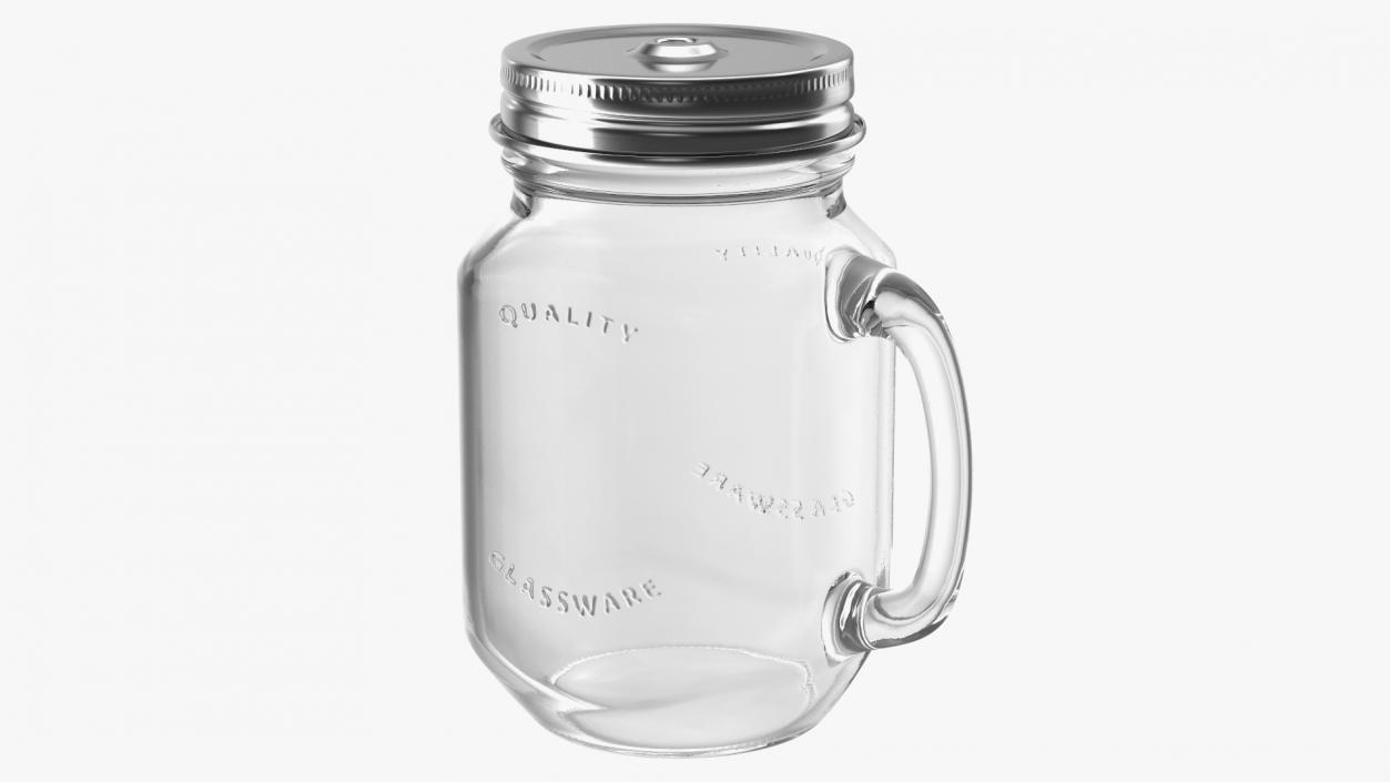 3D model Glass Sipper Drinking Jar