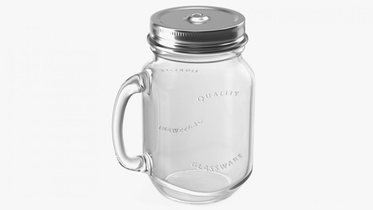 3D model Glass Sipper Drinking Jar