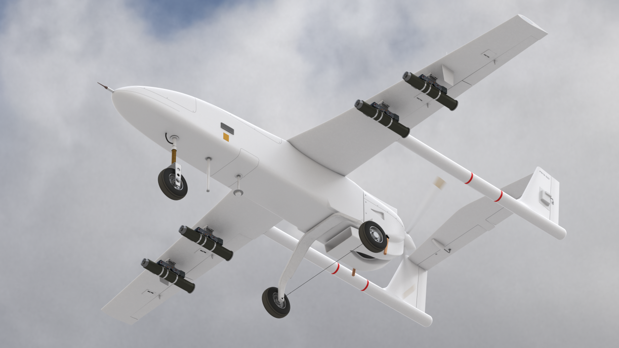 Unnamed Attack UAV White 3D model