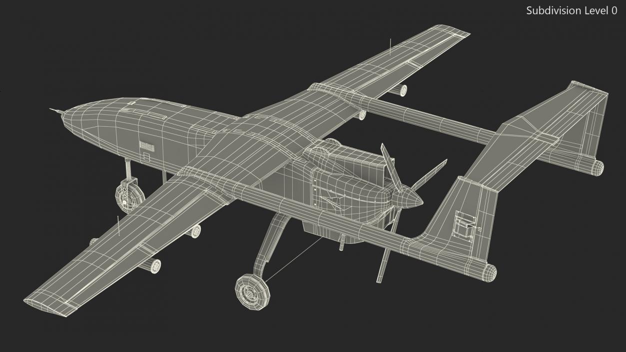 Unnamed Attack UAV White 3D model