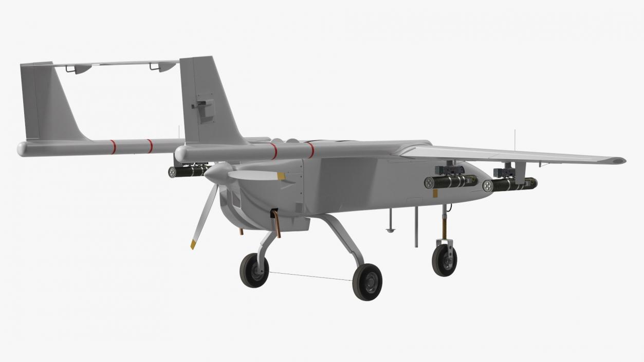 Unnamed Attack UAV White 3D model