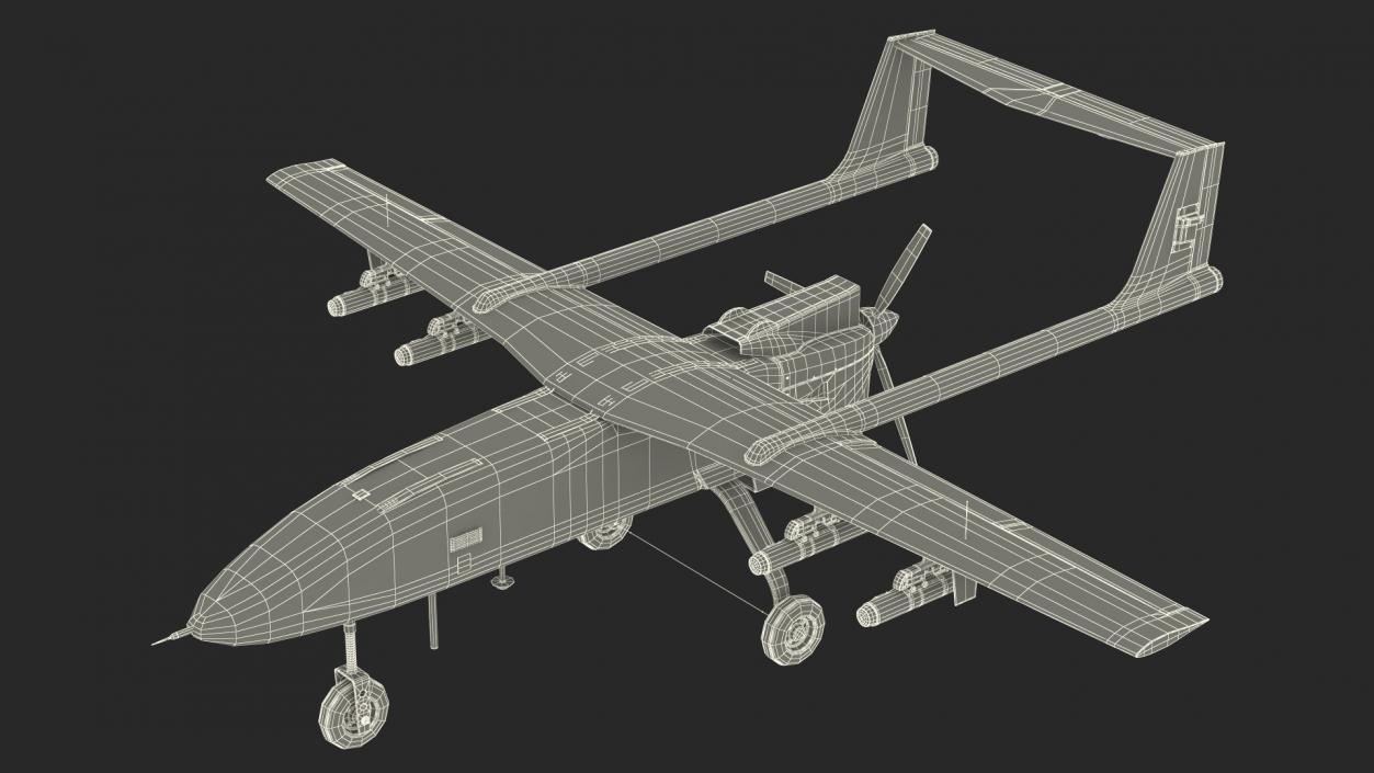 Unnamed Attack UAV White 3D model