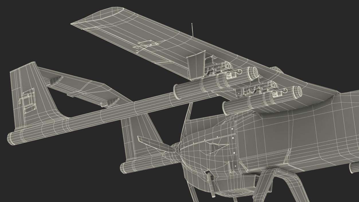 Unnamed Attack UAV White 3D model