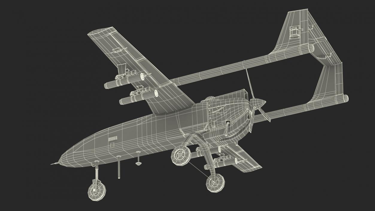 Unnamed Attack UAV White 3D model