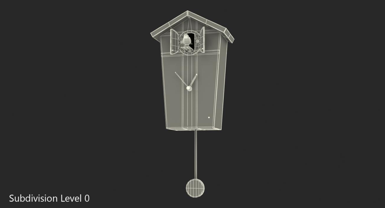 3D Cuckoo Clock White model