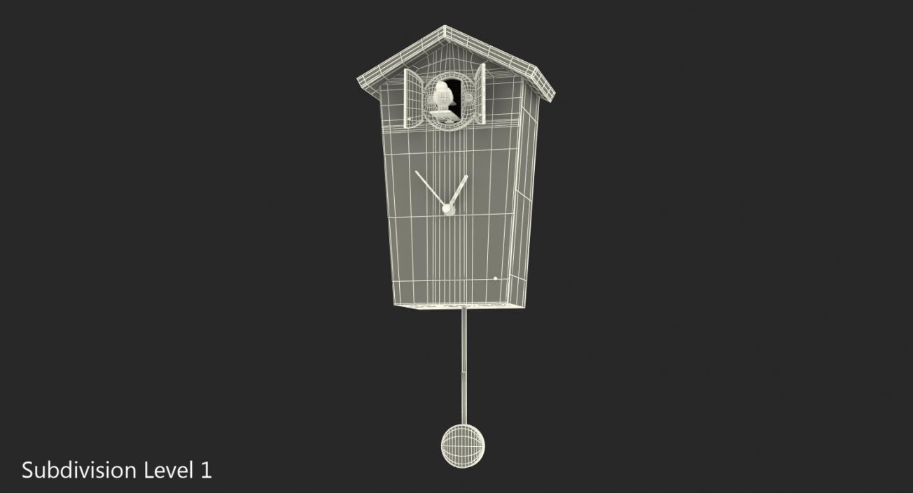 3D Cuckoo Clock White model