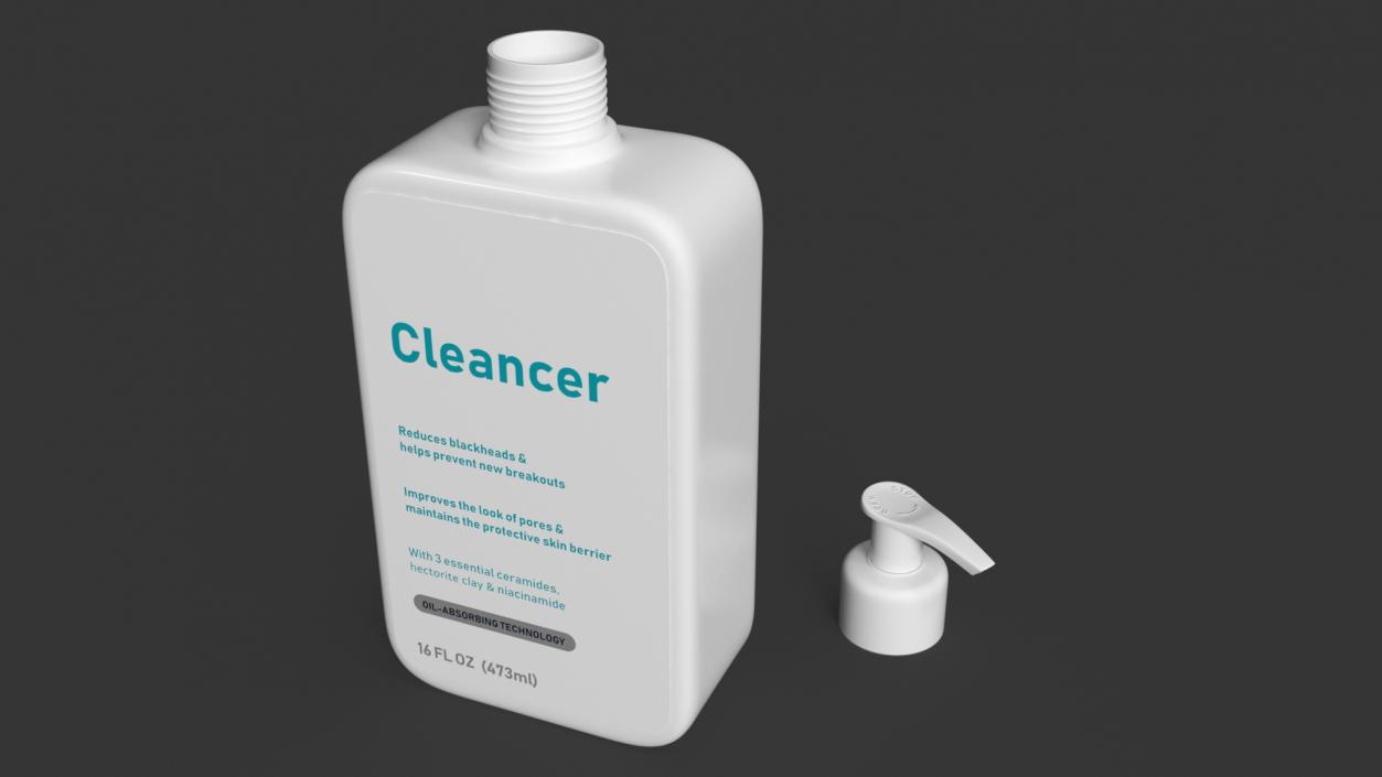 Cleanser Dispenser Bottle 473 ml 3D