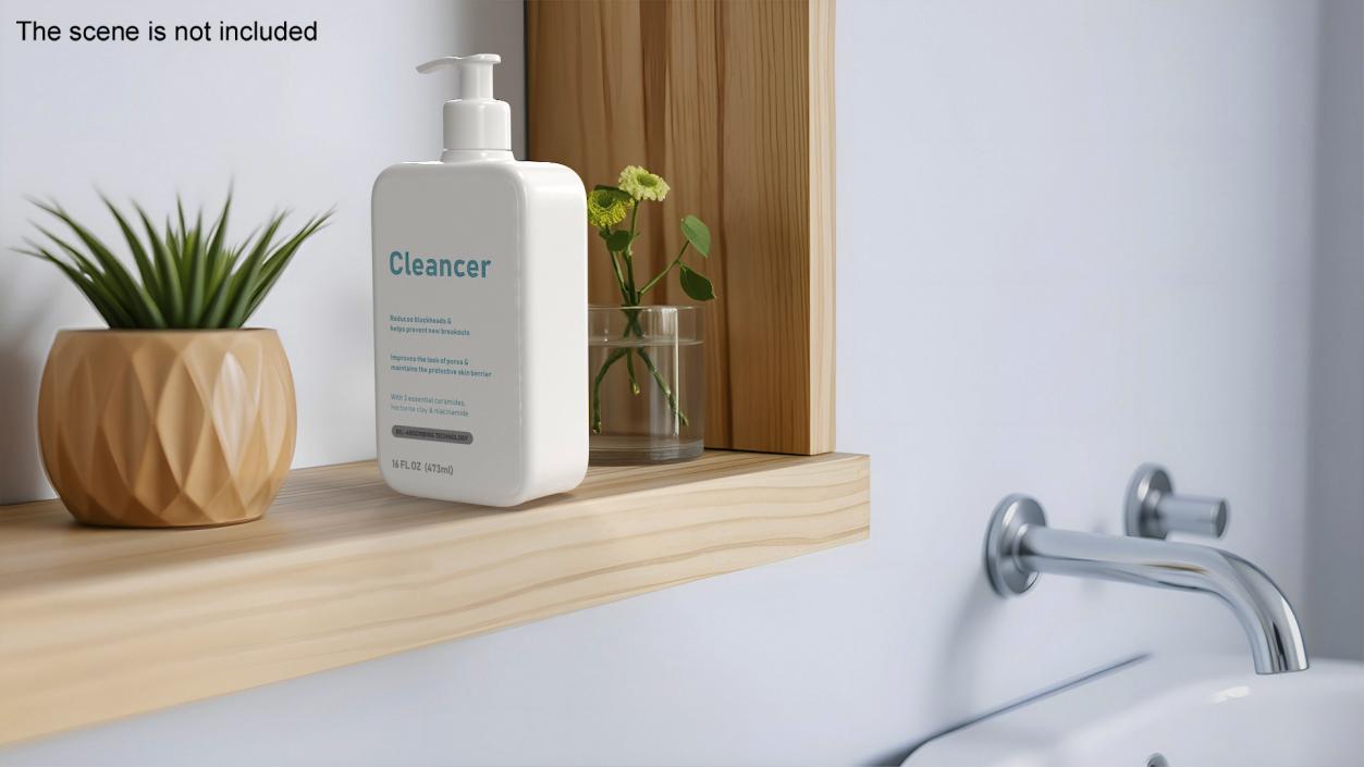 Cleanser Dispenser Bottle 473 ml 3D