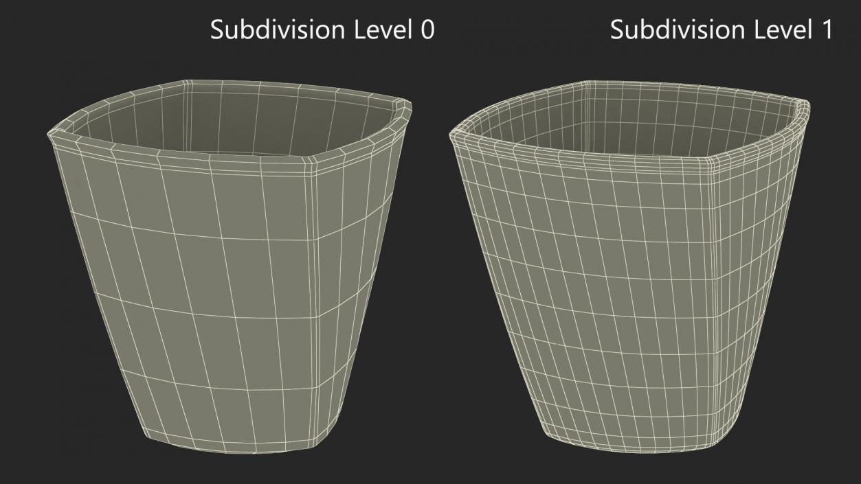 Square Twisted Rocks Glass With Whiskey 3D model