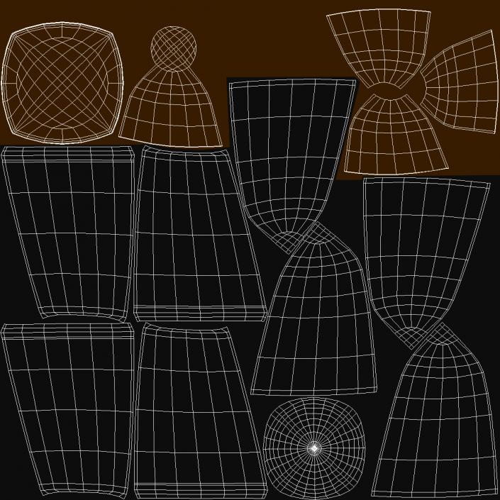 Square Twisted Rocks Glass With Whiskey 3D model