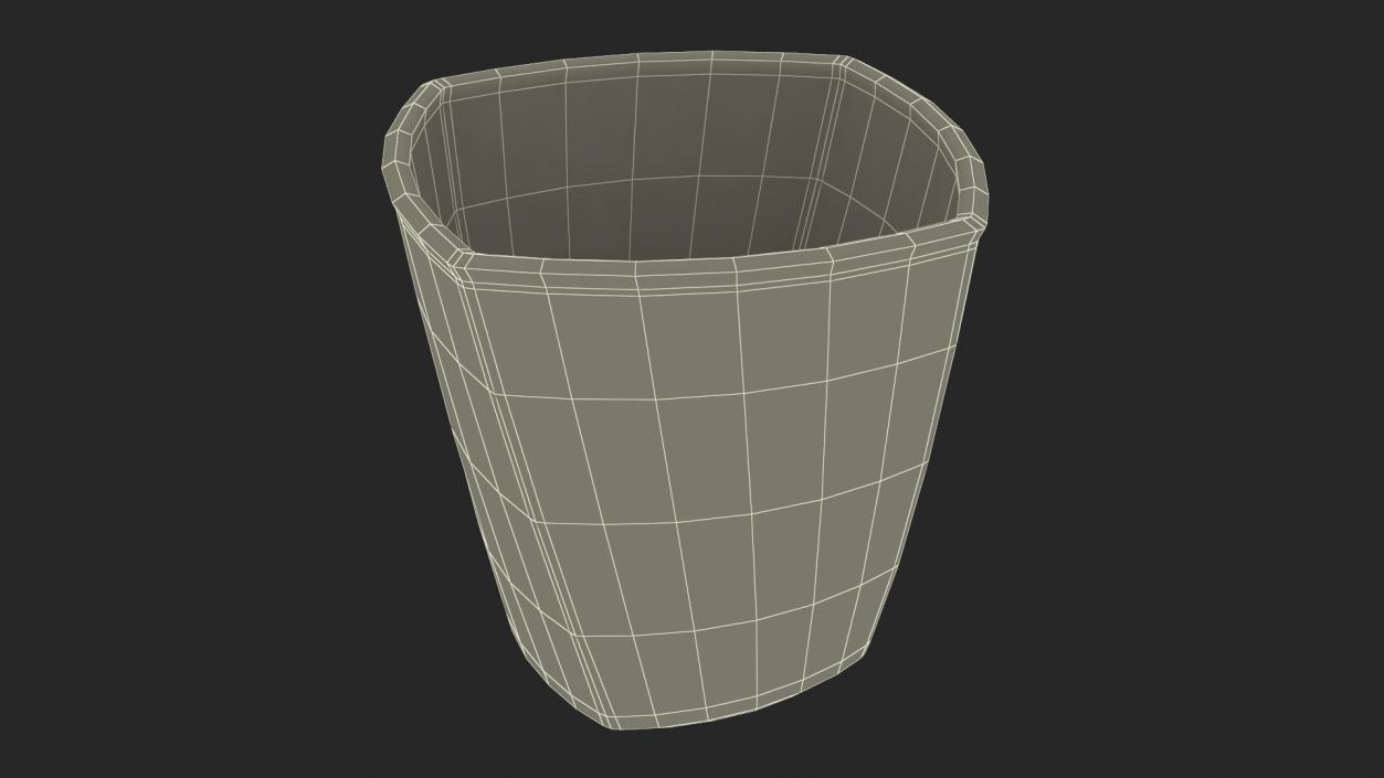 Square Twisted Rocks Glass With Whiskey 3D model