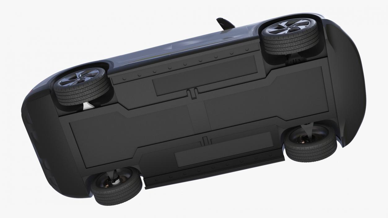 Lucid Gravity Electric Suv Gray with Lights Off 3D